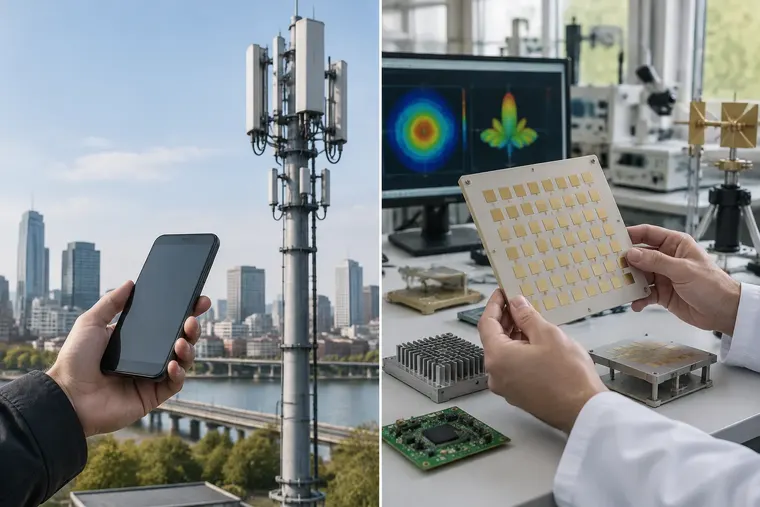 Gegenüberstellung: links 5G, rechts 6G