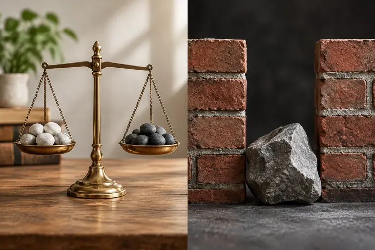 Gegenüberstellung: links allerdings, rechts aber