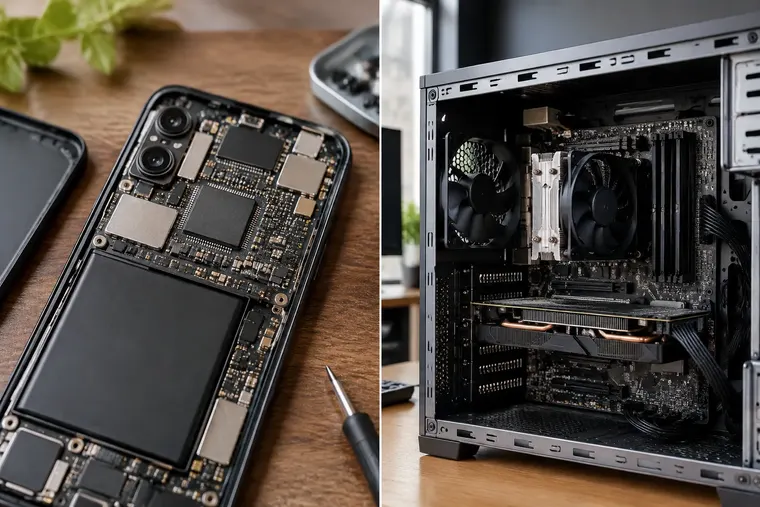 Gegenüberstellung: links ARM, rechts x86