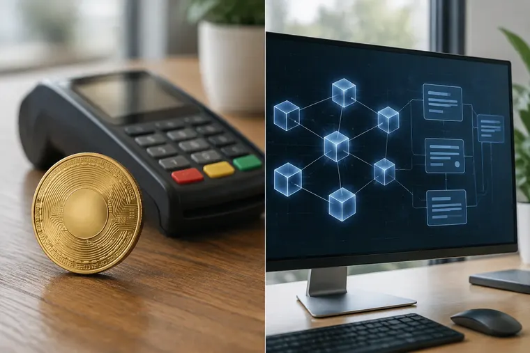 Gegenüberstellung: links Bitcoin, rechts Ethereum
