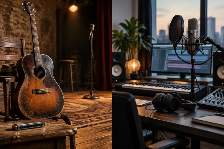 Gegenüberstellung: links Blues, rechts R&B