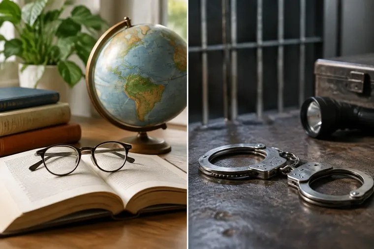 Gegenüberstellung: links comprehend, rechts apprehend
