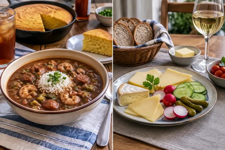 Gegenüberstellung: links Ernährung in Amerika, rechts Ernährung in Deutschland