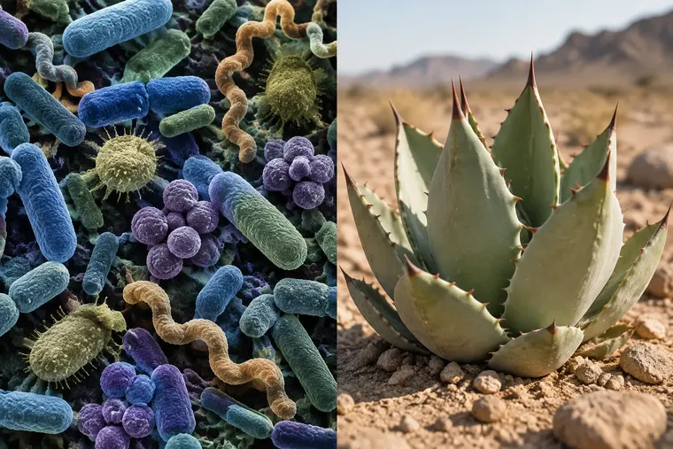 Gegenüberstellung: links Evolution, rechts Adaptation
