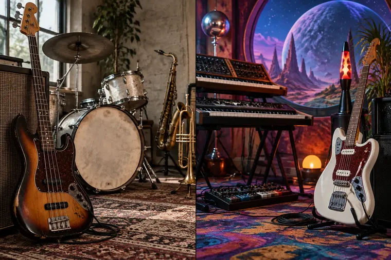 Gegenüberstellung: links Funk, rechts P-Funk