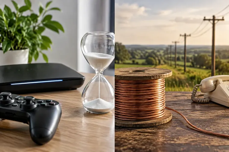 Gegenüberstellung: links G.fast, rechts VDSL