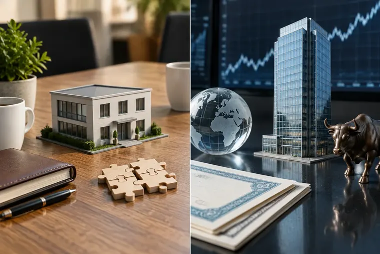 Gegenüberstellung: links GmbH, rechts AG