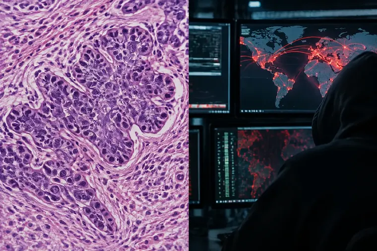 Gegenüberstellung: links malignant, rechts malicious
