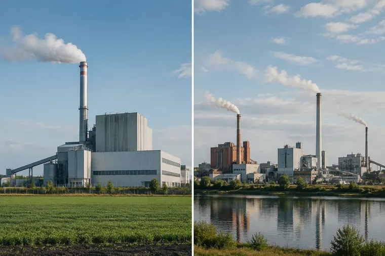 Gegenüberstellung: links Monopol, rechts Oligopol