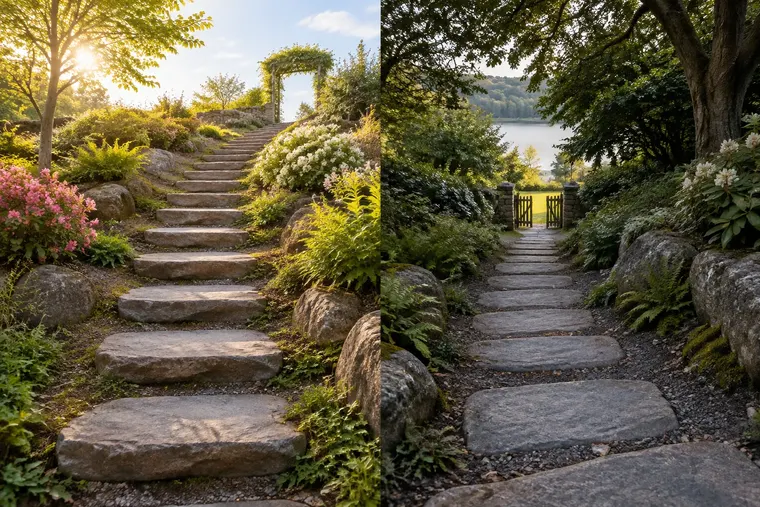 Gegenüberstellung: links Progression, rechts Regression