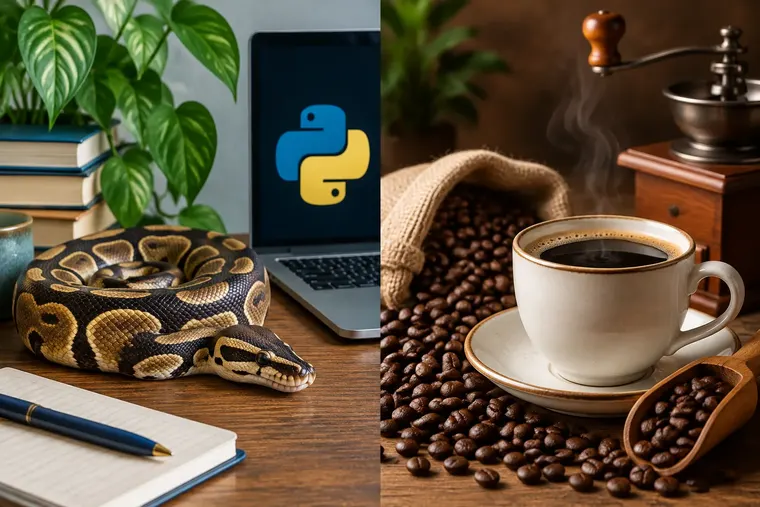Gegenüberstellung: links Python, rechts Java