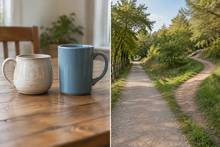Gegenüberstellung: links verschieden, rechts anders