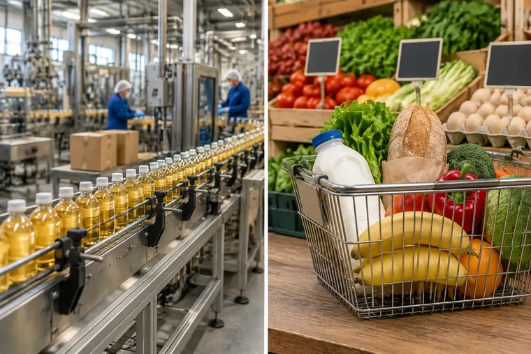 Gegenüberstellung: links Wachstum, rechts Inflation