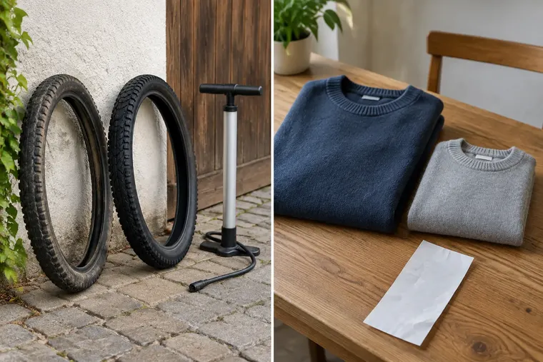 Gegenüberstellung: links wechseln, rechts umtauschen
